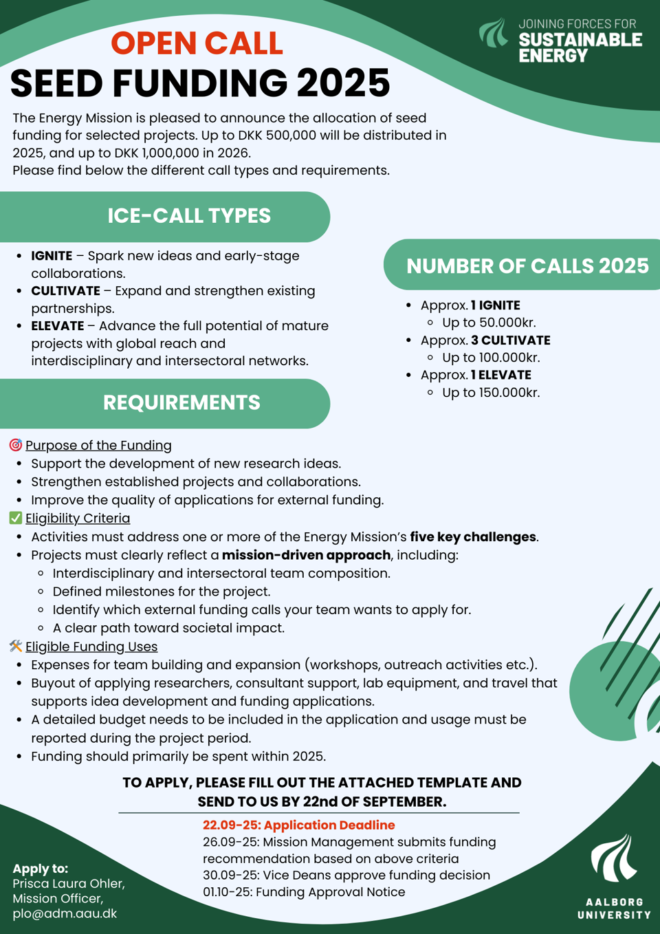 seed funding flyer