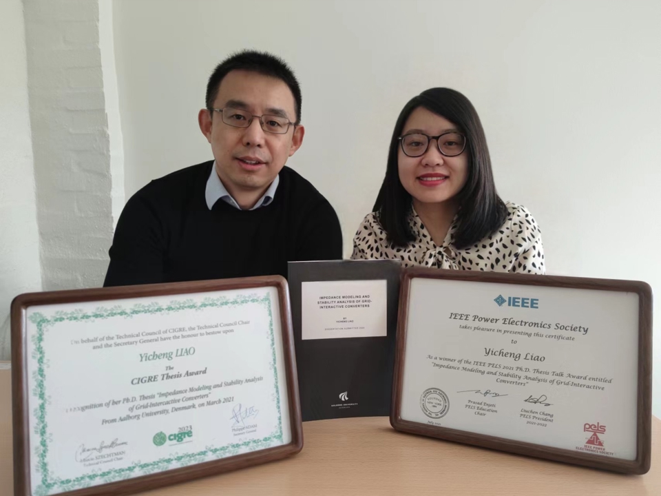 Yicheng Liao and her supervisor, Professor Xiongfei Wang