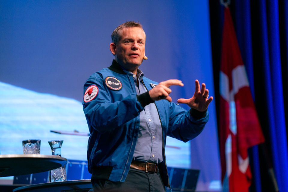 Astronaut Andreas Mogensen at the Space Conference 2025 in Aalborg. Photo: AAU