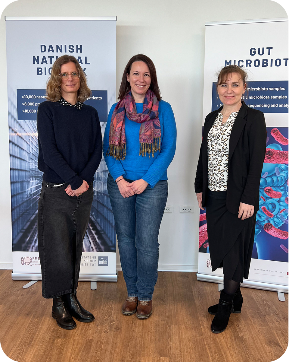 Professor Melanie Schirmer with PREDICT partners Kristine Allin and Lone Larsen