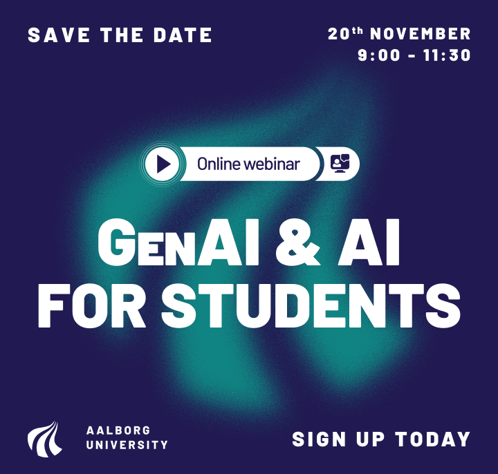 Webinar on GenAI and AI for students At AAU - Aalborg University