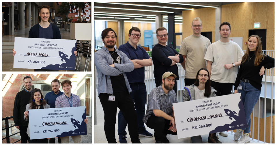 Vinderne af AAU Startup Legat. Foto Mona Bjørn